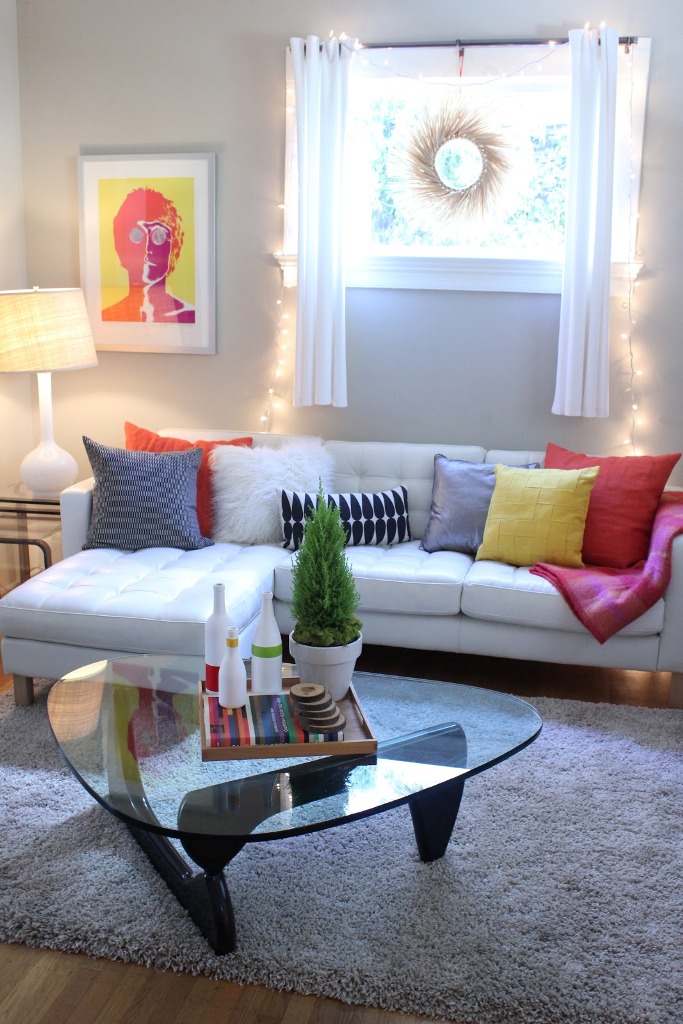 Bright Colored Items Living Room Decoration
