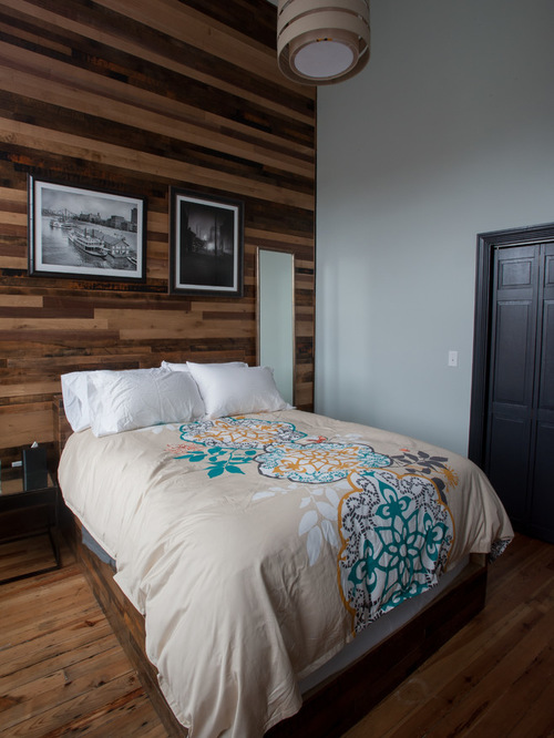 horizontal Wooden Planks Bedroom