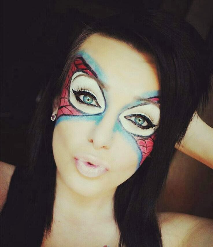 spider woman face paint