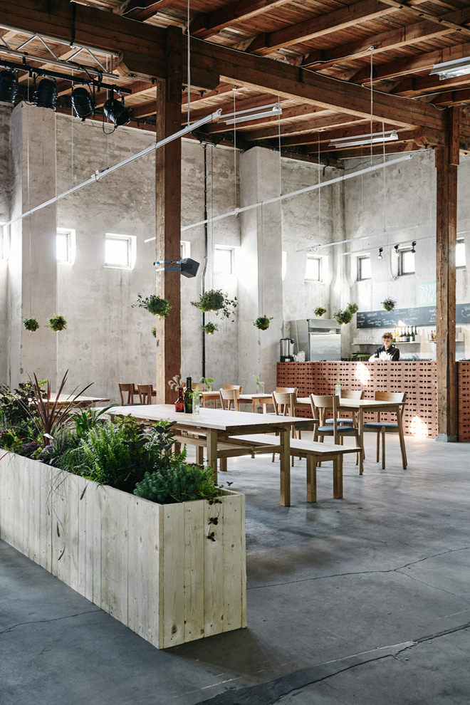 Wild Herb Cafe Industrial interior design
