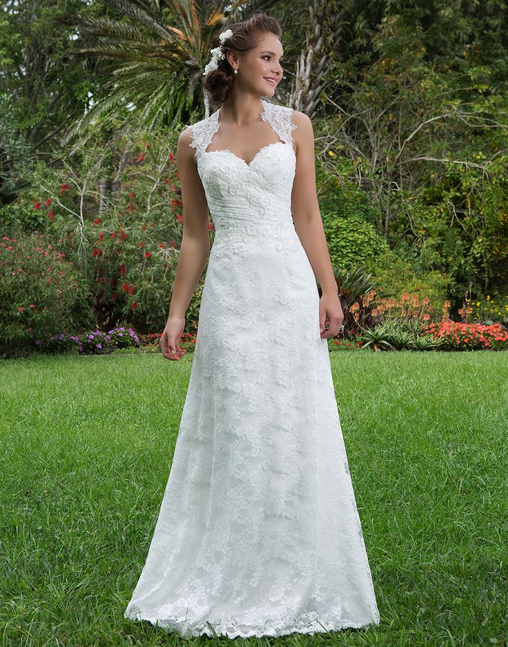 Empire Waist Style Wedding Dresses Without Sleeves