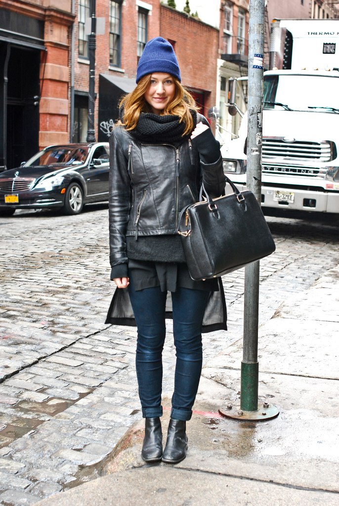 leather essentials jackets street style new york