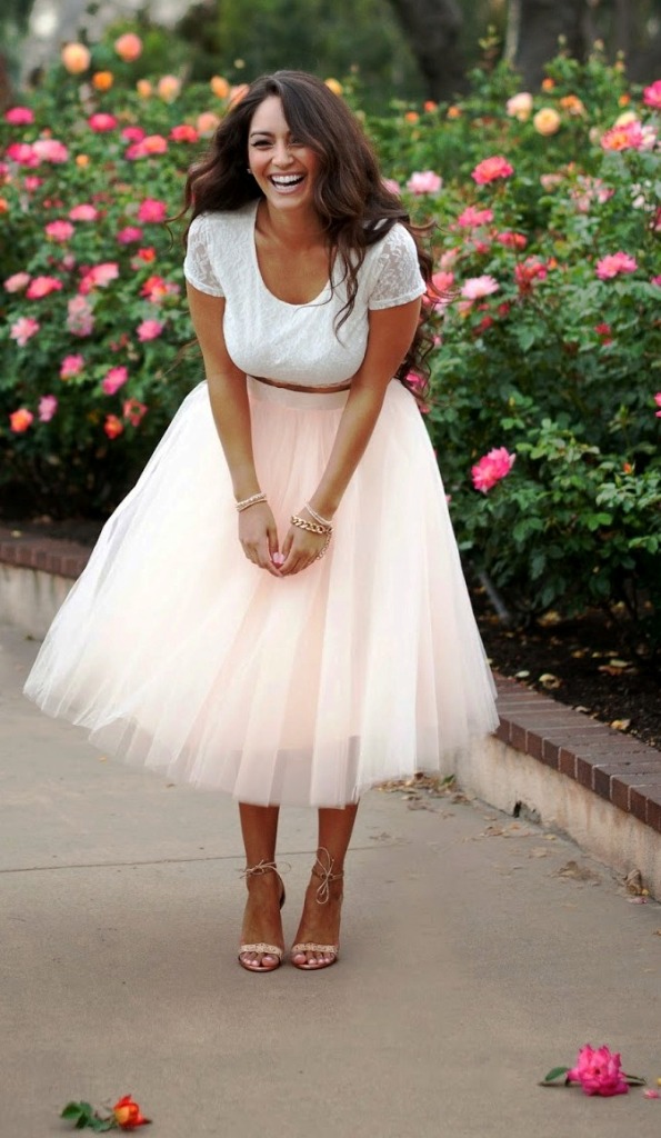 the wendy blush 30 length skirt