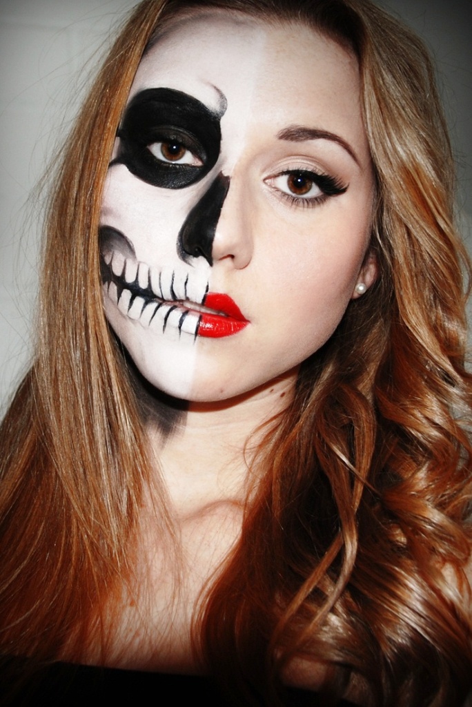 Half Face Halloween Makeup