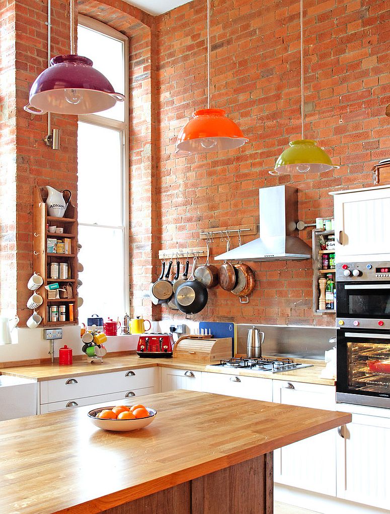 Gorgeous Kitchens with Brick Walls Ideas