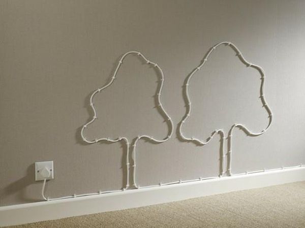 grey wall cable draw