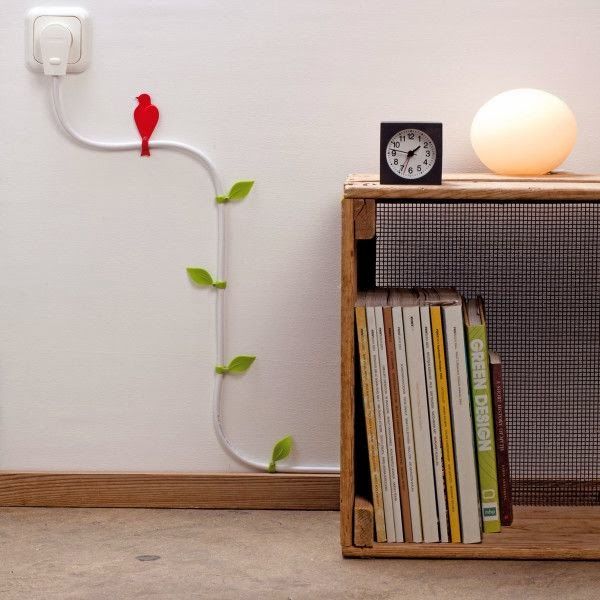 organize cable on wall