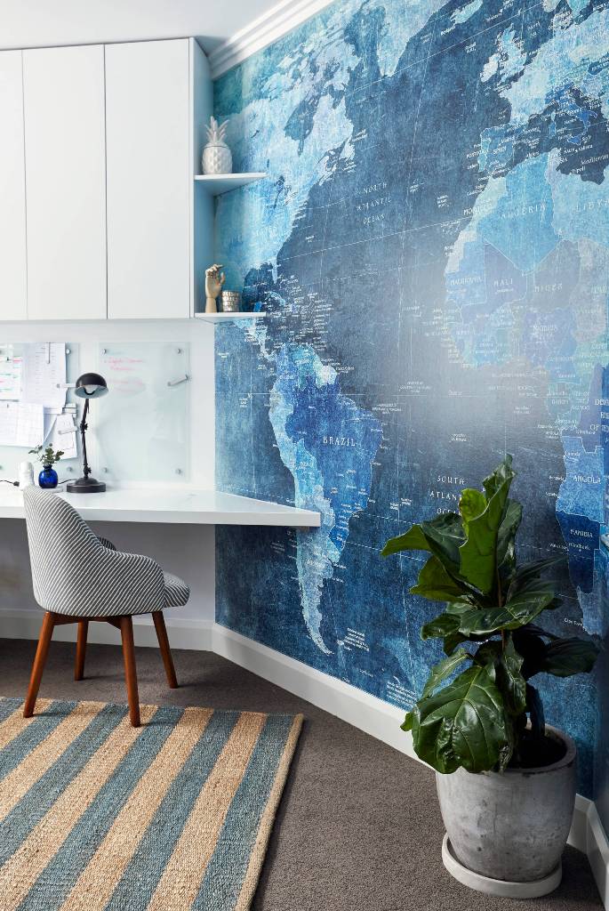 map wallpaper for walls in office decor
