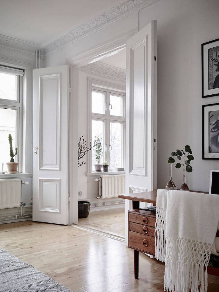 modern Nordic style mix of black and white interior