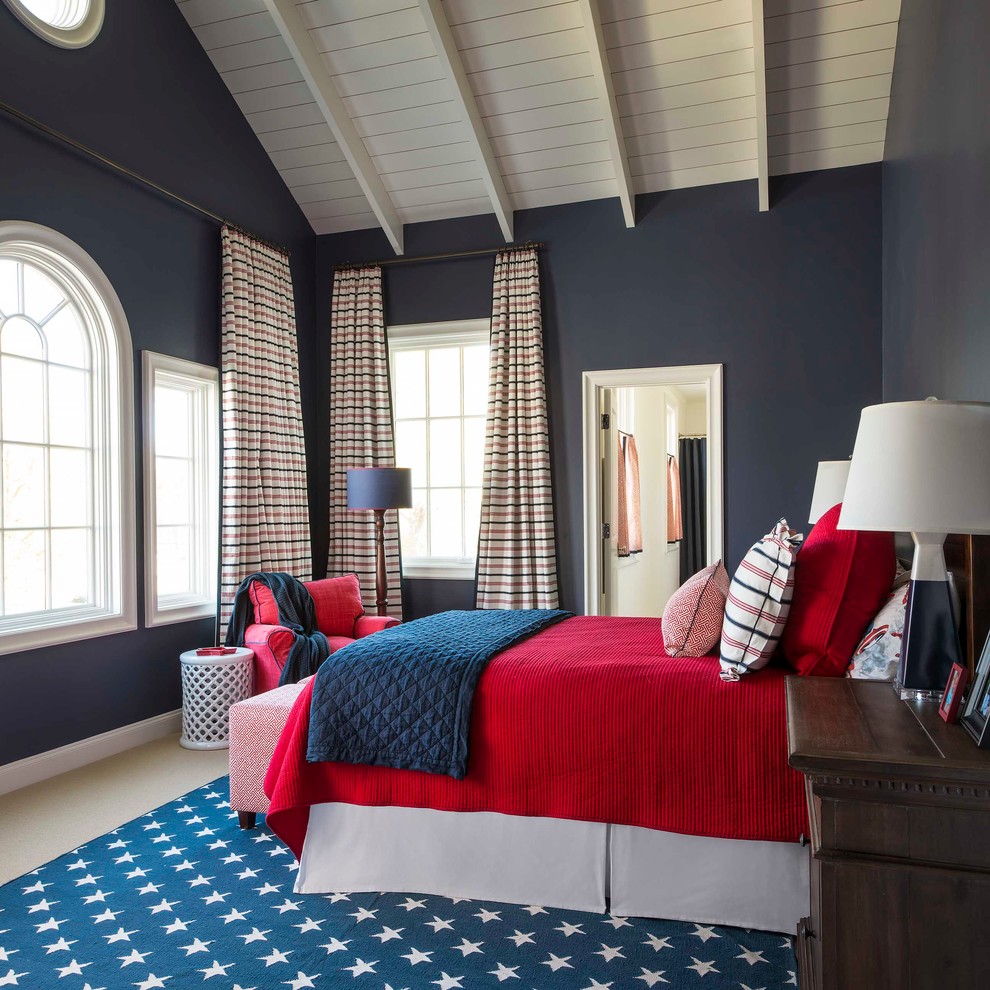 Blue and Red Bedroom Decor Ideas