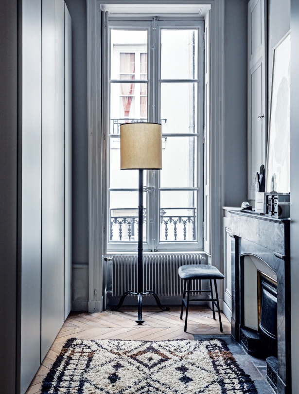 Classic French apartment corridors with Cast Iron Radiators