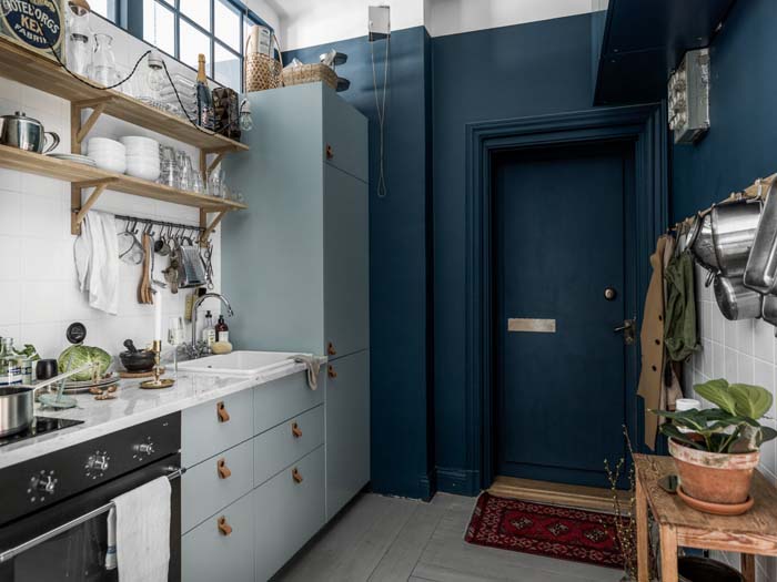 Dark Blue Kitchen Door
