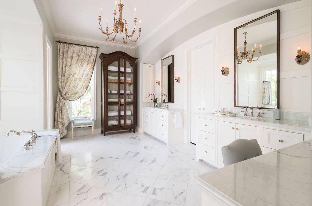 Marble Floor Bathroom Design