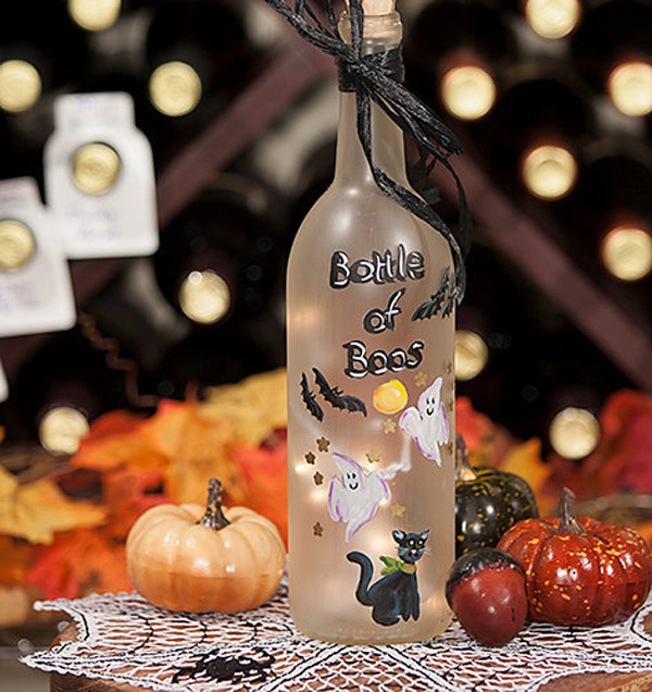 Bottle Top Bats Halloween Decorations