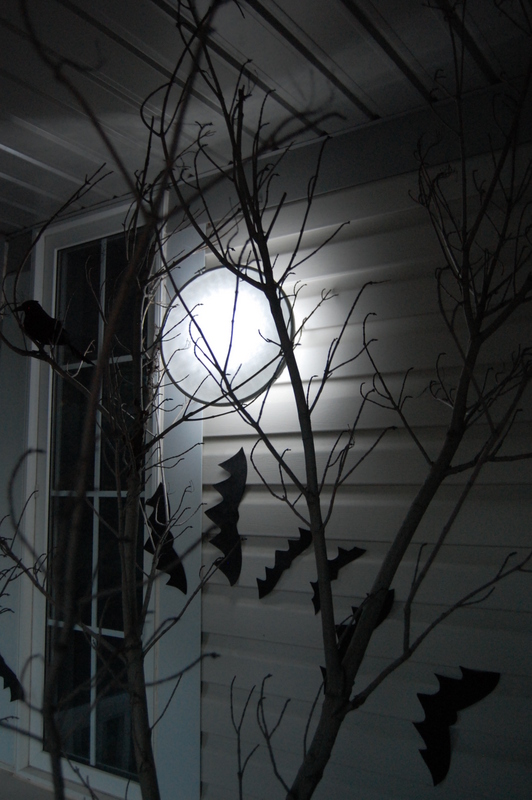 Full Moon Halloween Bats Decoration