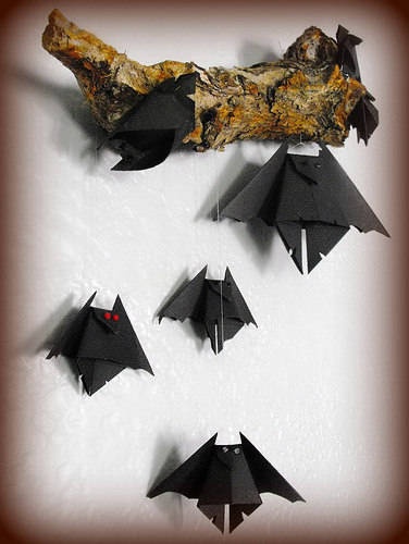 Papercraft Halloween Bats Decorations
