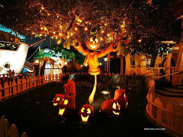 outdoor Disney Halloween decorations