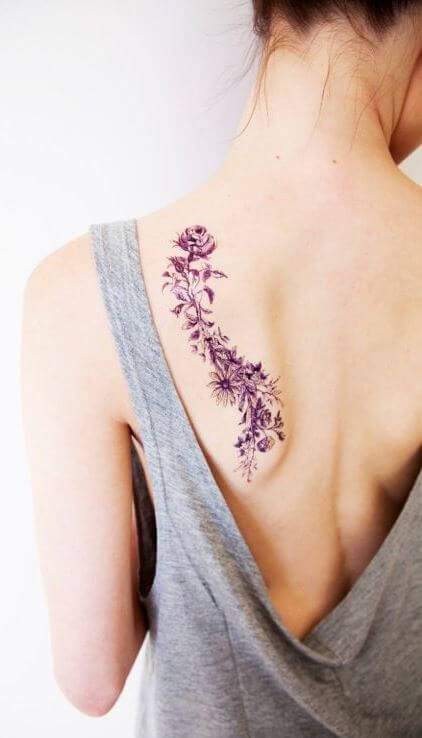 Beautiful Floral Tattoo For Women