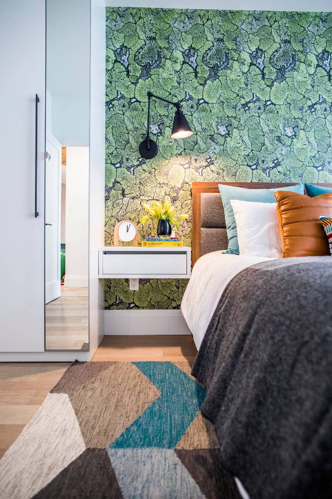 Bedroom Wall Green Texture