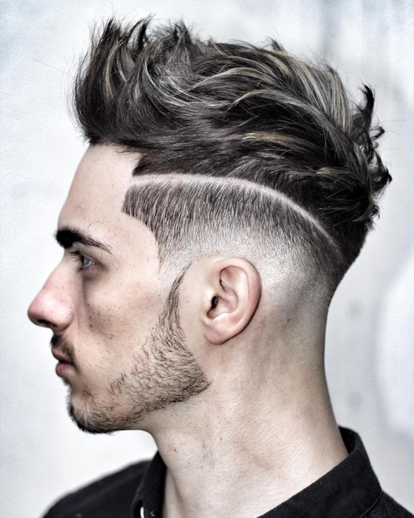 High Low Fade and Textured Quiff