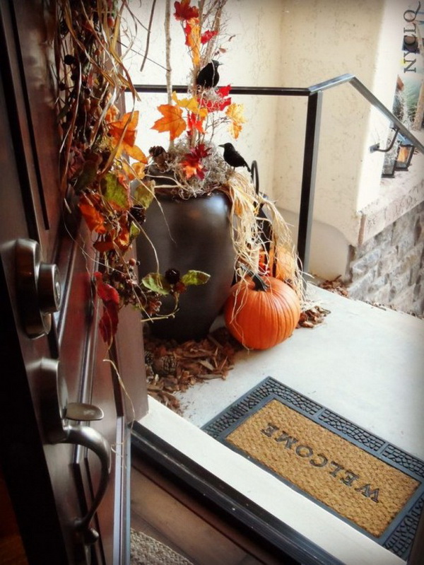 Rustic Halloween Decoration Welcome Door