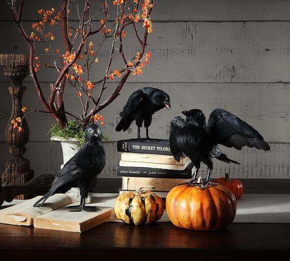 Rustic Halloween Decorations crows