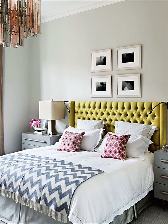 colorful and modern bedroom Capitone Pattern Design
