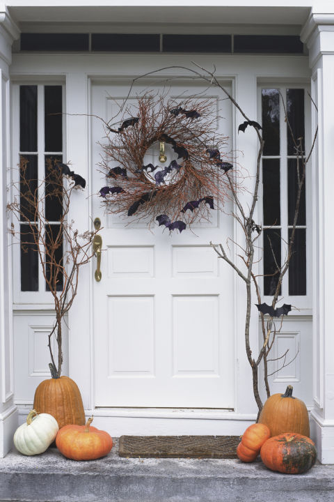 rustic spooky wreath from your door