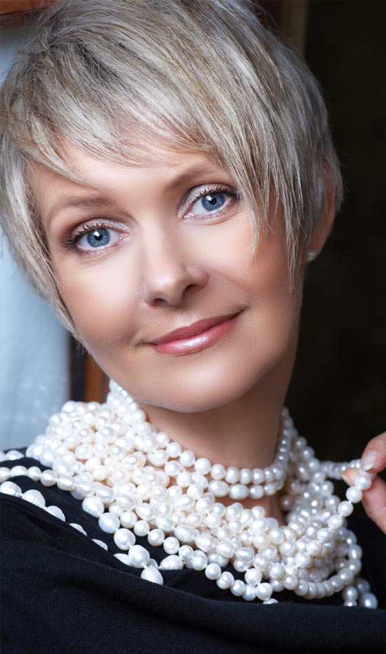 Blond With Short Bangs For Women Over 50