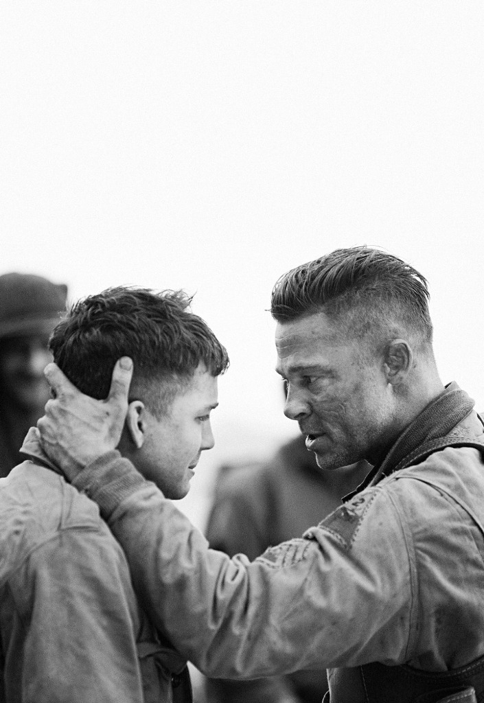 Brad Pitt Fury Military Cut