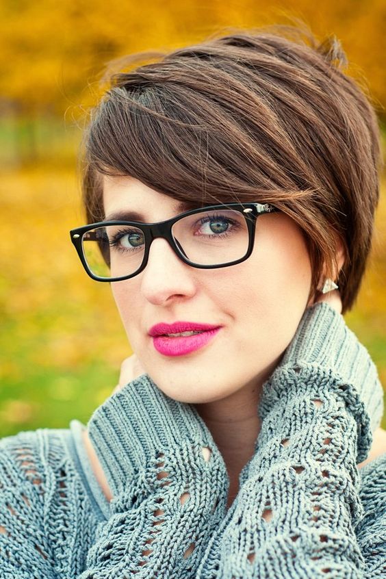 Short Fine Hair With Glasses