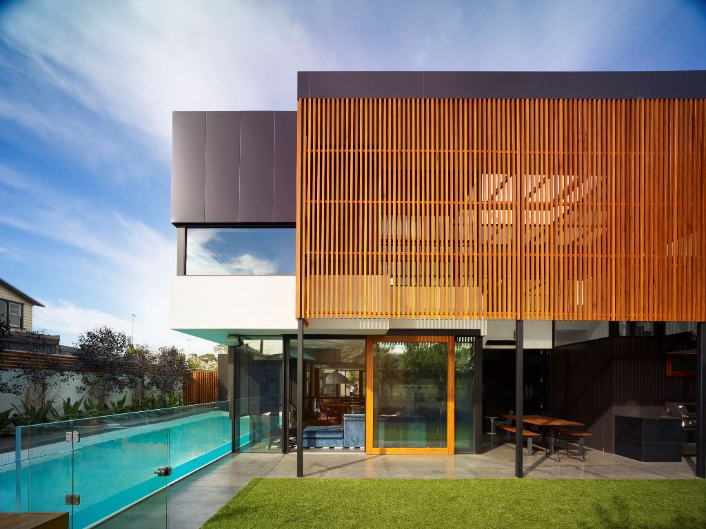 Trendy Mixed Siding Exterior Home Design