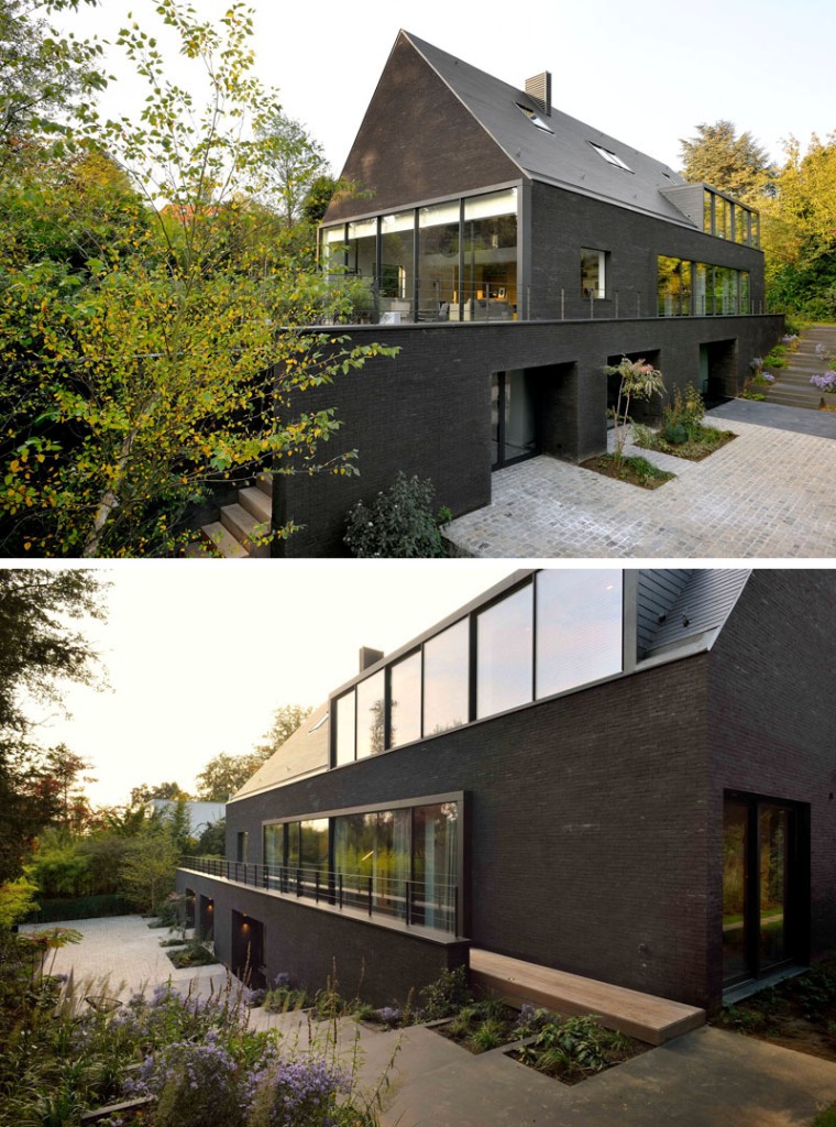 Black Brick Villa with Scandinavian Charm