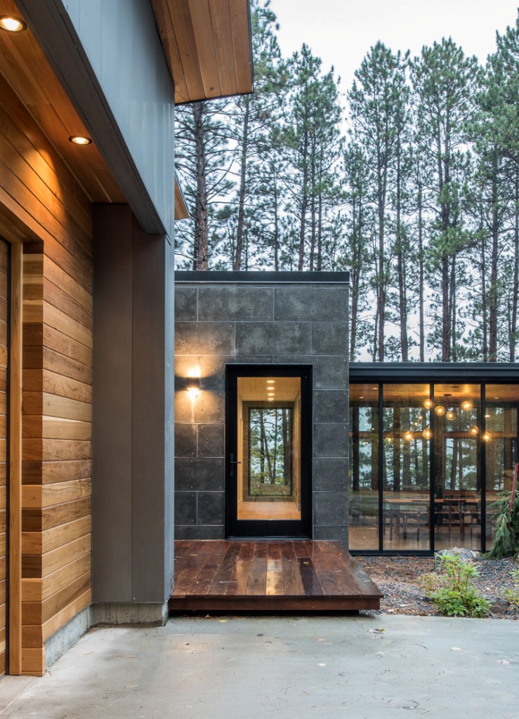 Dark Exterior Includes Grey, Black Stone and Wood