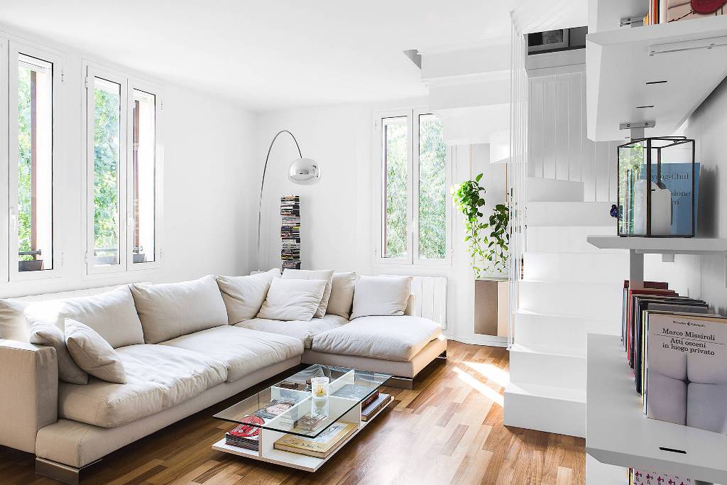Loft Space Bright Interior Design Home Living Room