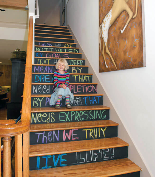 Chalkboard Stairs Decals Ideas