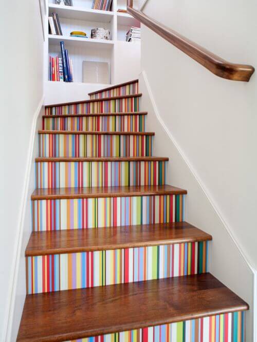 Colorful Stair Risers