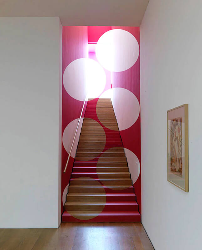 Creative Painted Giant Dots Stairs Decals Ideas