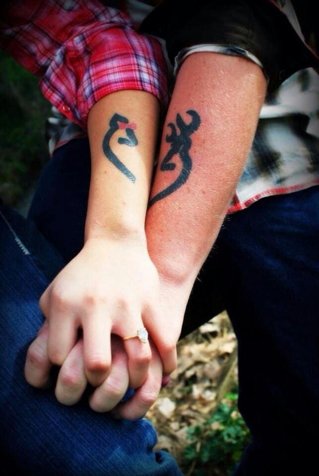 Half Triangle Couple Tattoo
