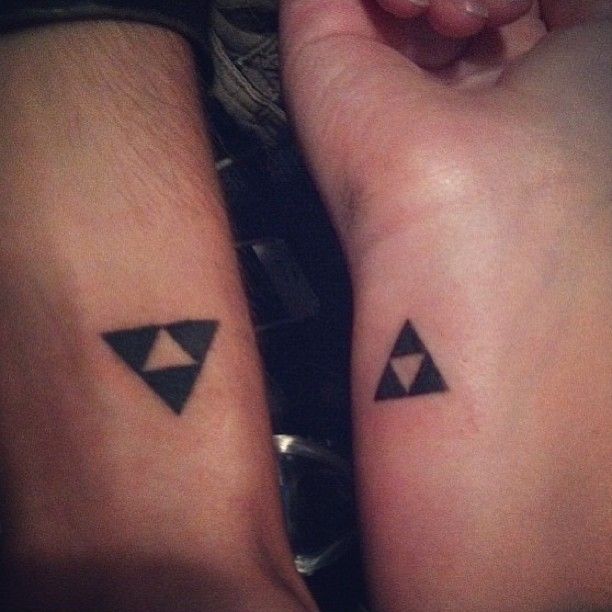 Matching Friendship Triangle Tattoo Design