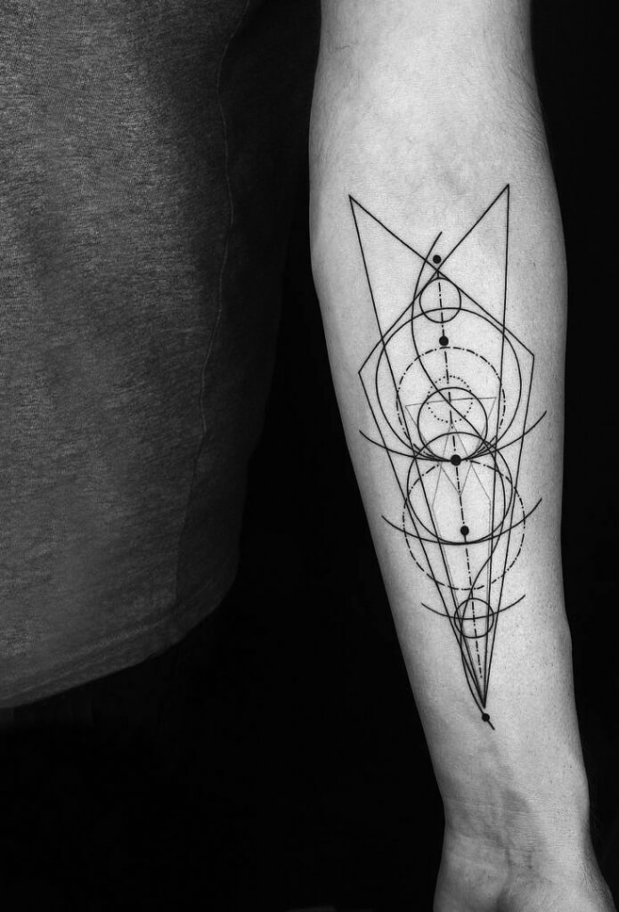 Minimalistic Line Tattoo on Inner Arm