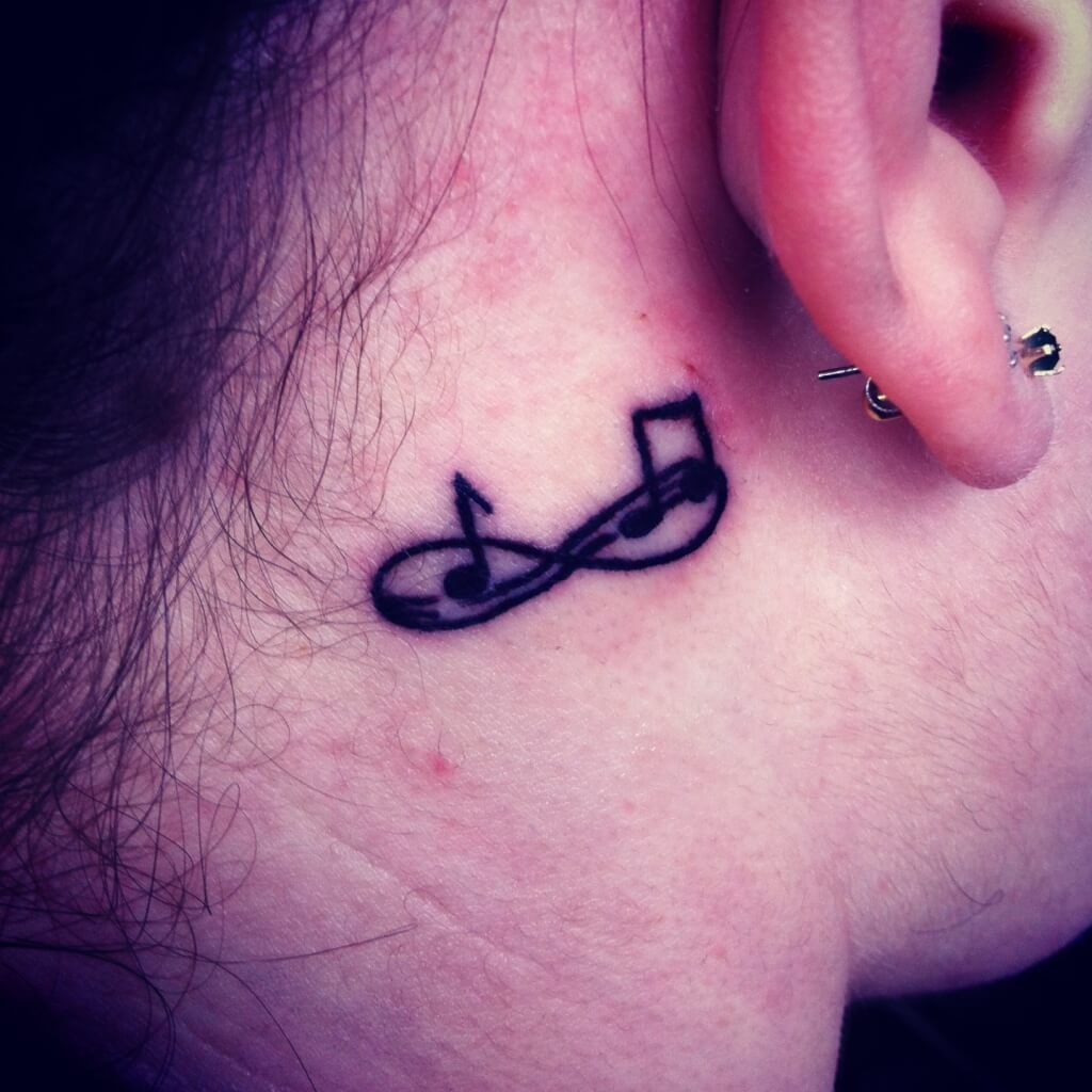 Music Tattoo Notes With Infinity Symbol