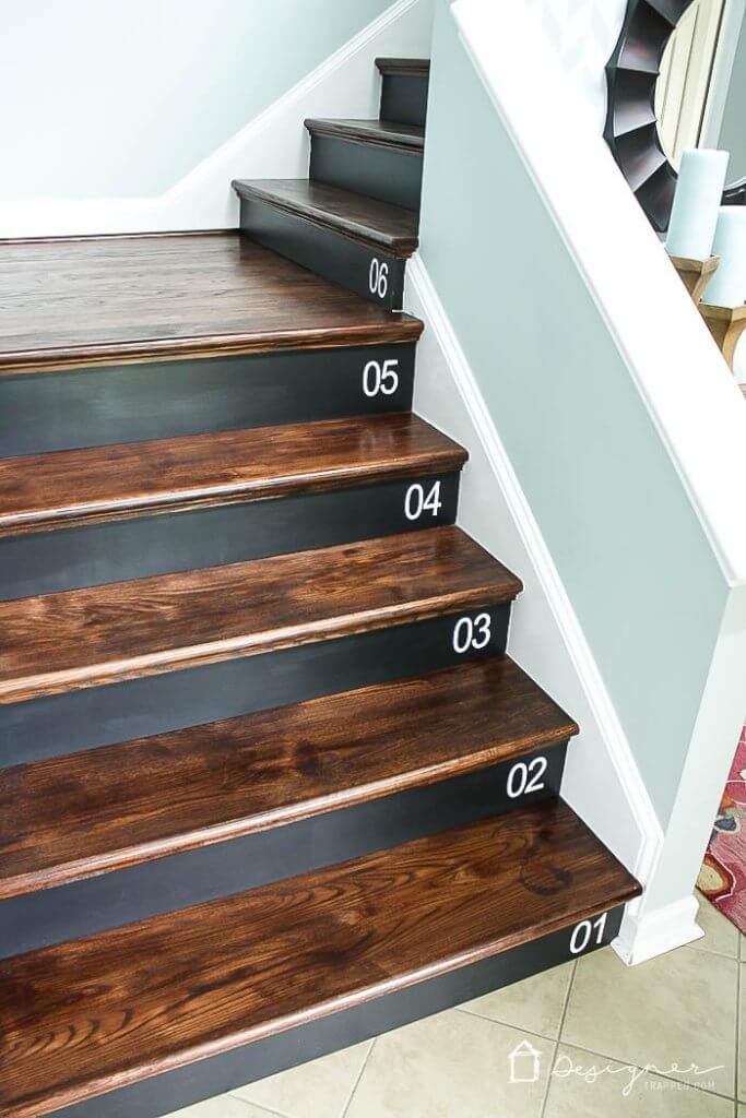 Number Stickers Your Wood Stairs
