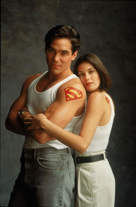 Superman And Supergirl Symbol Couple Tattoo