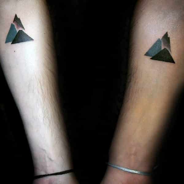 Triangle Couple Friendship Day Tattoo