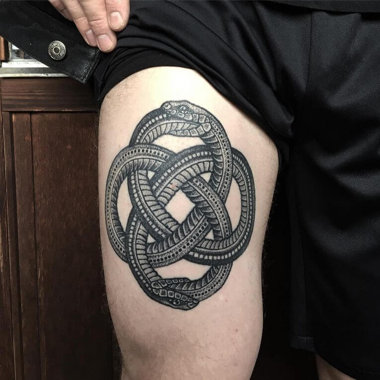 Death Cycle Snake Tattoo