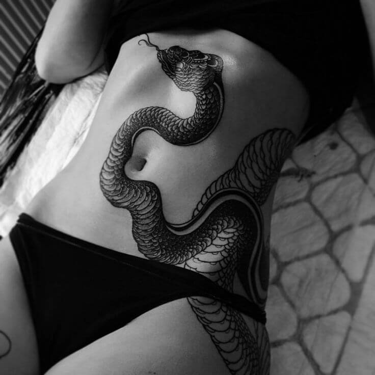 Sexy Snake Tattoo at Sexy Placement