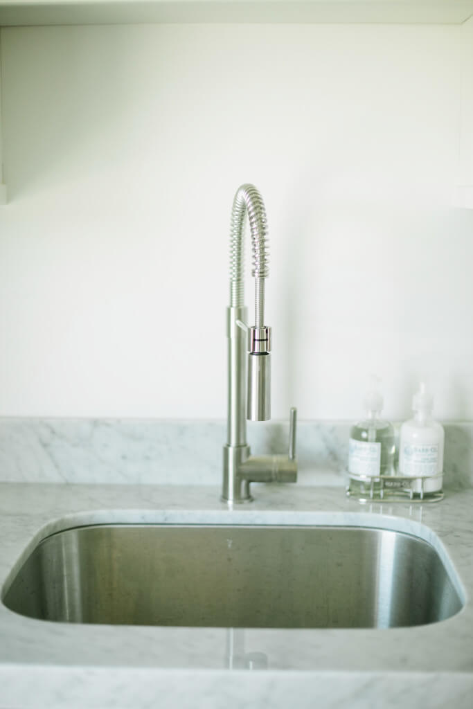 industrial steel sink and faucet