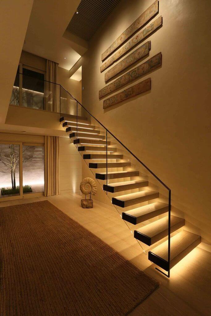 Basement Stair and Strip Lighting