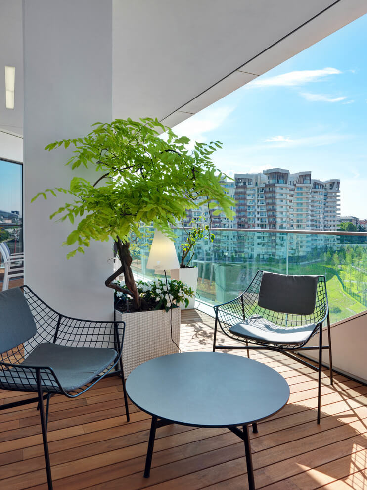 modern furniture balcony garden